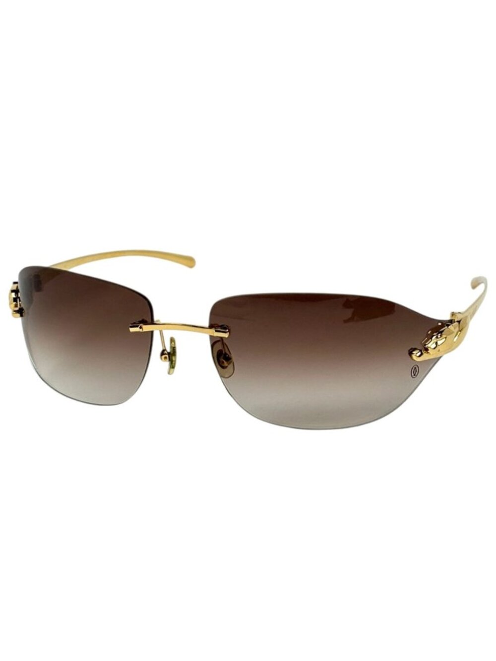 Cartier Sunglasses Panthere de Cartier Rimless Metal Gold Eyewear